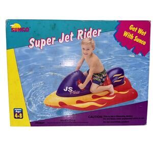 NIB Vintage‎ 1998 Sunco Super Jet Rider Kids Inflatable Pool Float Toy Jetski